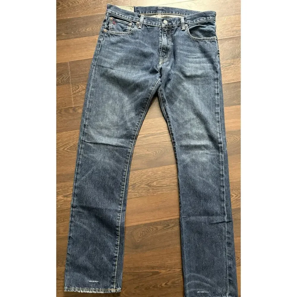 POLO RALPH LAUREN - Medium blue Varick slim straight fit men's jeans 34X34
